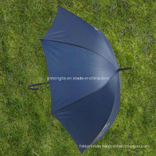 Market Dark Blue Check Straight Rain Umbrella (YSS0080-3-4)